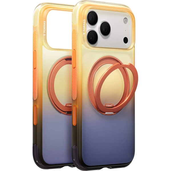 Torras Ostand O3 Air Gradient MagSafe kryt iPhone 18 Pro Max oranžový/fialový - Puzdra - Hlavný obrázok