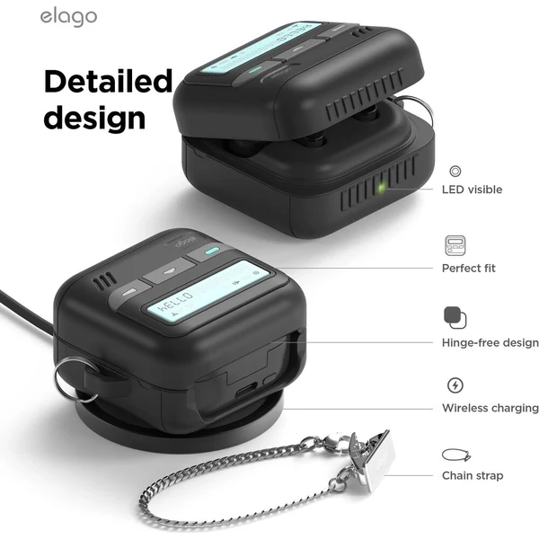ELAGO Pager Hang Case pouzdro pro Samsung Galaxy Buds4/Buds4 Pro černé - Puzdra - Obrázok d_8ea0185077be48d68934c66f2753c407