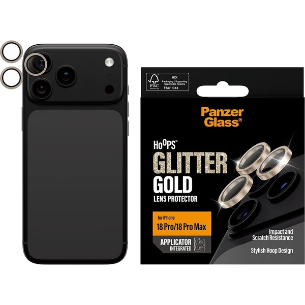 PanzerGlass Hoops ochranné kroužky Apple iPhone 18 Pro/Pro Max třpytivě zlaté - Ochranné fólie a sklo - Obrázok d_8ed6a599c3e942b2aff58f44f8cfa97a