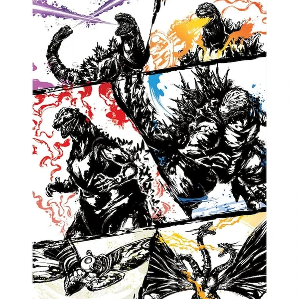 Godzilla Card Game Sleeve & Card Set Ink-Brushed Monster Rampage - EN - Zberateľské karty a nálepky - Hlavný obrázok