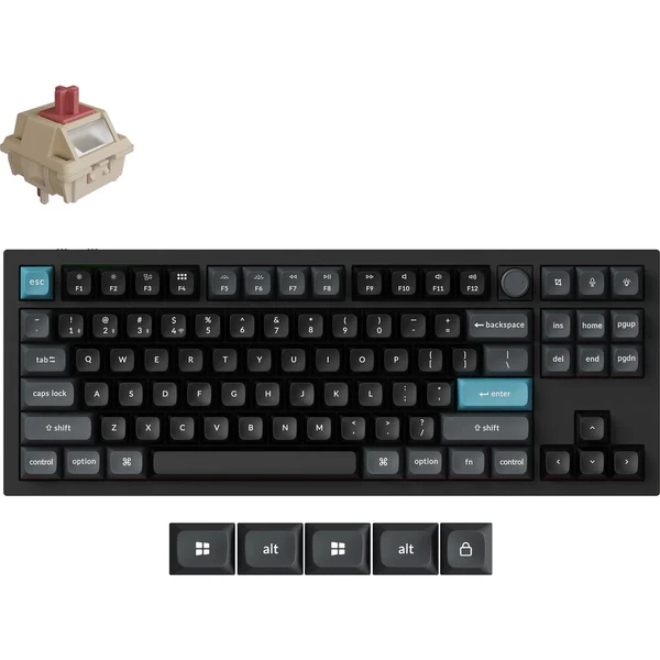 Keychron Q3 Ultra 8K Keychron Silk POM Red bezdrôtová herná klávesnica (US) čierna - Klávesnice - Hlavný obrázok