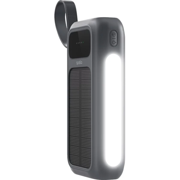 Spello ForcePack 5in1 20000mAh solárna powerbanka so 4 integrovanými káblami SP25 | sivá - Powerbanky - Obrázok d_9101c95adb5c4a1ba8c2fbce5c662d25