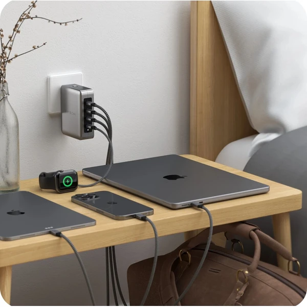 Satechi 145W USB-C GaN cestovní nabíječka (4x USB-C) vesmírně šedý - Nabíjačky - Obrázok d_910b9ec371a34fe6bcc9eef3ce873c13