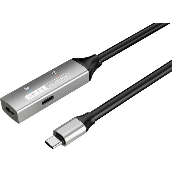 PremiumCord USB-C/USB-C predlžovací kábel 20m čierny - Káble a redukcie - Hlavný obrázok