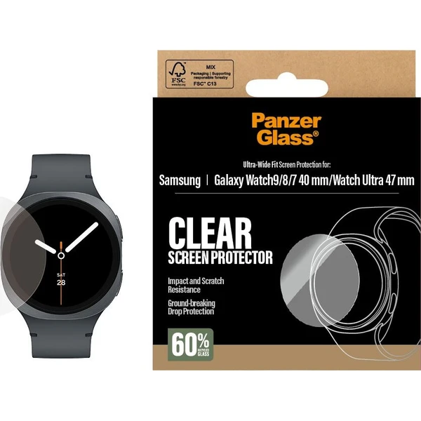 PanzerGlass sklo Samsung Galaxy Watch9/8/7 (40mm) čiré - Ochranné fólie a sklo - Obrázok d_9172be118e824f5099449eadfd53c987