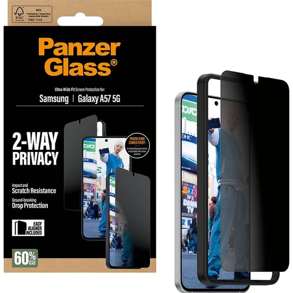PanzerGlass® Privacy sklo s inštalačným rámčekom Samsung Galaxy A57 - Ochranné fólie a sklo - Obrázok d_939d0ef7b4b24589a4a22a85278314bb