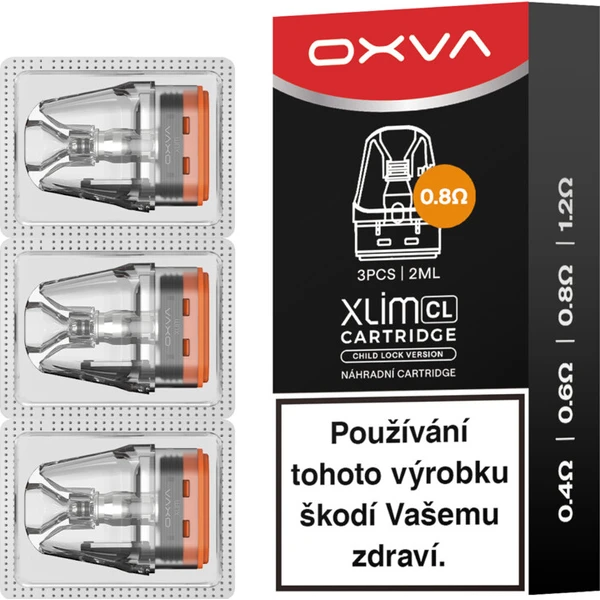 OXVA Xlim CL/V3 Pod Top Fill cartridge 0,8ohm 2ml 3balenie - Cartridge pre elektronické cigarety - Hlavný obrázok