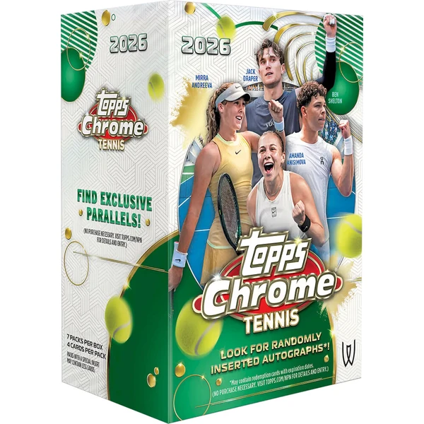 Topps Tennis Chrome 2026 Value Box - Zberateľské karty a nálepky - Hlavný obrázok