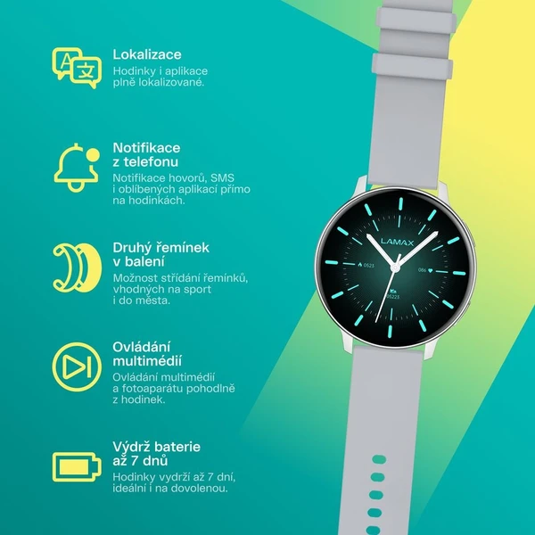 LAMAX Aura inteligentné hodinky strieborné - Inteligentné hodinky - Obrázok d_959c6abd33ab414dbec0eaaf055e56d8