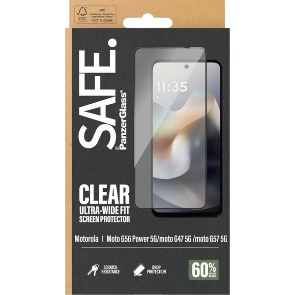 PanzerGlass® SAFE Ultra-Wide Fit sklo Motorola Moto G67 Power 5G/ G57 5G/G57 Power 5G - Ochranné fólie a sklo - Obrázok d_9655ae815c474416b1e969223e8552e5