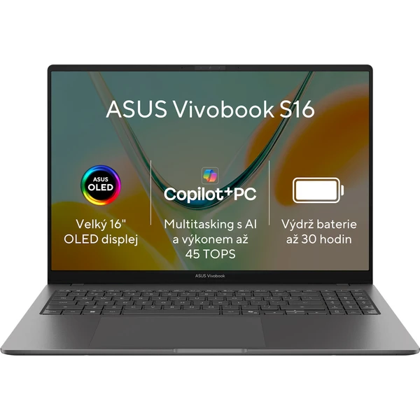 ASUS Vivobook S16 (S5608QA-OLED207W) sivý - Notebooky - Hlavný obrázok