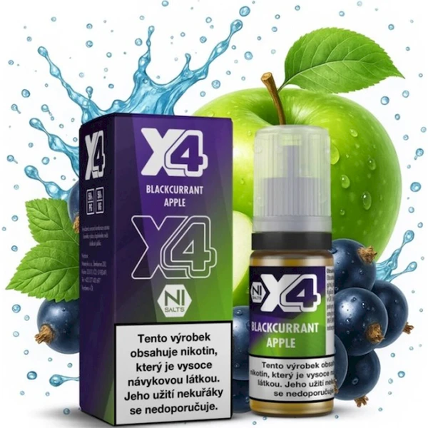 Liquid X4 Bar Juice Čierna ríbezľa a jablko 10ml (20mg) - E-liquidy - Hlavný obrázok