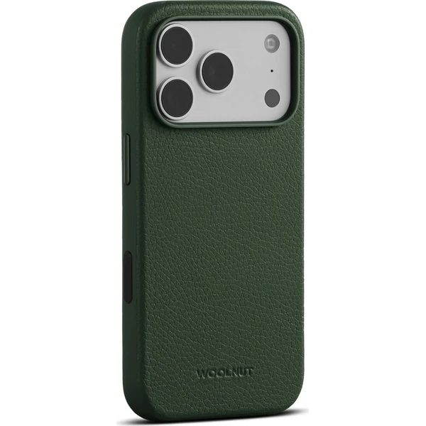 Woolnut MagSafe kožený kryt iPhone 18 Pro tmavě zelený - Puzdra - Hlavný obrázok