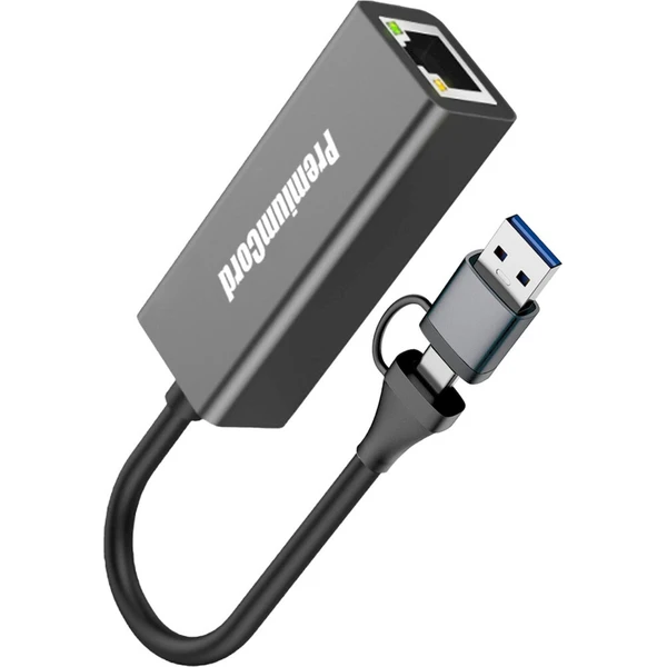 PremiumCord USB-C/USB-A Gigabit síťový adaptér - Sieťové karty - Obrázok d_971ec68841a04c459a3d7a984fccb4ce