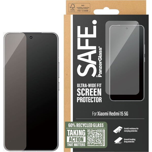 E-shop PanzerGlass® SAFE Ultra-Wide Fit sklo Xiaomi Redmi 15