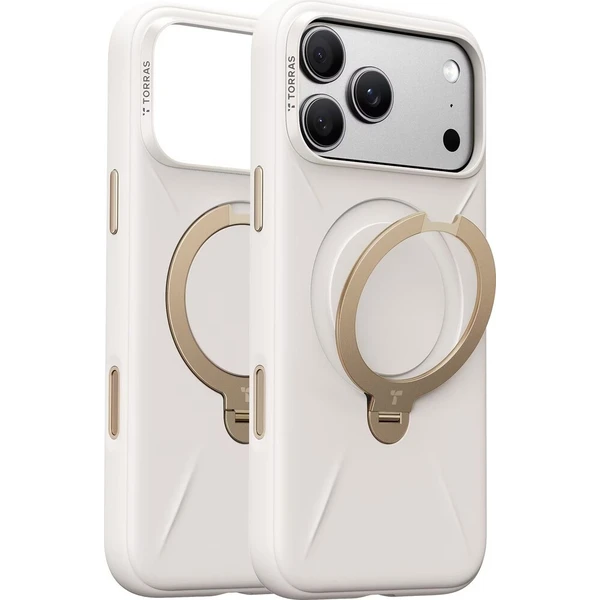 Torras OStand Q3 Silicone MagSafe kryt iPhone 18 Pro biely - Puzdra - Hlavný obrázok