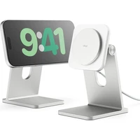 ELAGO Wireless Charging Aluminium Stand Qi2/MagSafe nabíjací stojanček 15W biely - Nabíjačky