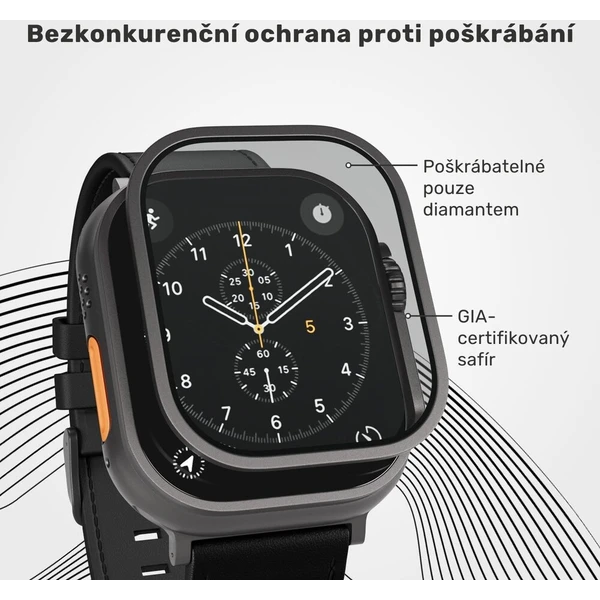 UNUM by Epico SapphireShield Watch Protector safírové sklo pre Apple Watch Ultra (49mm) čierne - Ochranné fólie a sklo - Obrázok d_97eb913036ed4b8291cdb0fbfe3fc427