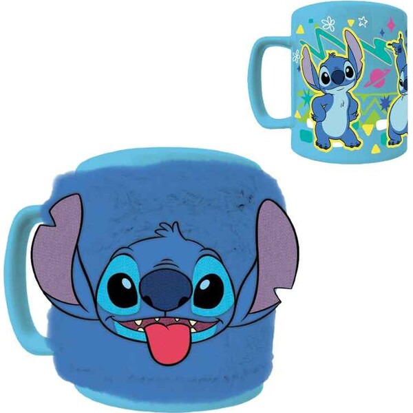 E-shop Hrnček s návlekom Pyramid International Lilo a Stitch - Stitch modrý 440 ml