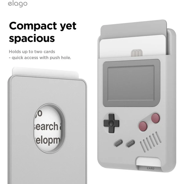 ELAGO Magsafe Retro Pocket peňaženka na karty svetlo šedá - Peňaženky - Obrázok d_981ad96ddbfd4df183553422744d37a1