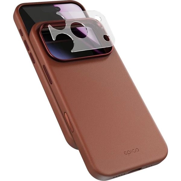 Epico Leather Pro Mag+ MagSafe/Qi2 kožený kryt iPhone 17 Pro Max/18 Pro Max hnědý - Puzdra - Hlavný obrázok