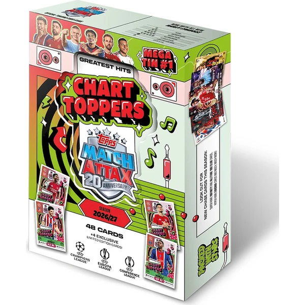 Fotbalové karty Topps Match Attax UCC 2026/27 - Mega Tin - Futbalové karty - Obrázok d_98b9a206cecf461cadf06c817c6afd70
