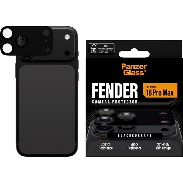 PanzerGlass FENDER hliníková ochrana fotoaparátu iPhone 18 Pro Max Black - Ochranné fólie a sklo - Obrázok d_99e2a65719c84e90bd329814a8af4d67