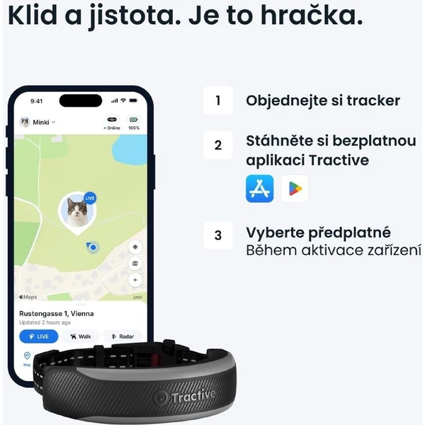Tractive CAT 6 Mini smart GPS lokátor pre mačky čierny - GPS Moduly  - Obrázok d_9b2c4315d76045a5b53ed25cda4b96fc