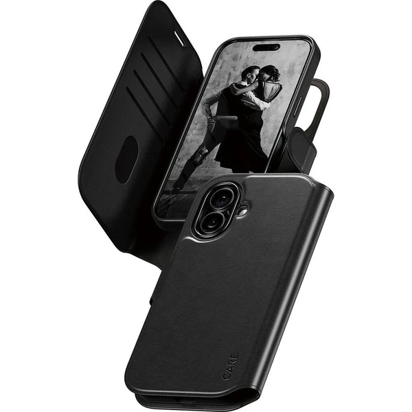 PanzerGlass® CARE Tango 2v1 Wallet MagSafe puzdro Apple iPhone 17e/16e čierne - Puzdra - Hlavný obrázok