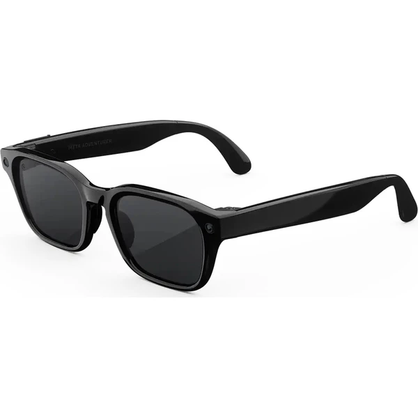 Meta Glasses Adventurer – Klasický čierny rám, sivé polarizačné sklá, štandardný a nastaviteľný most - AR okuliare - Hlavný obrázok