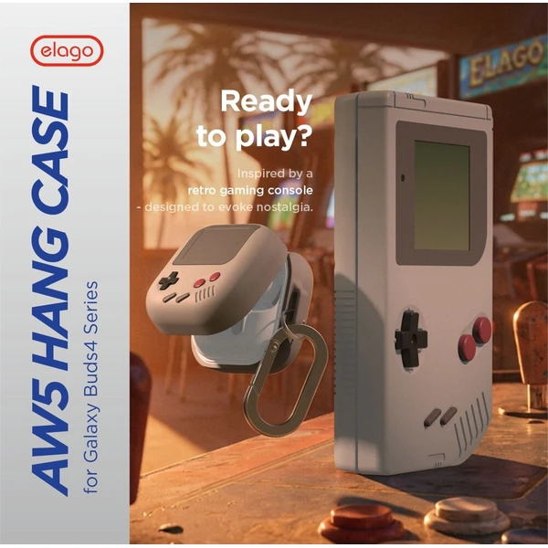 ELAGO Retro GameBoy púzdro Samsung Galaxy Buds4/Buds4 Pro svetlo šedé - Puzdra - Obrázok d_9cfc961f43dd4b1f8f4f3cbe2d015822