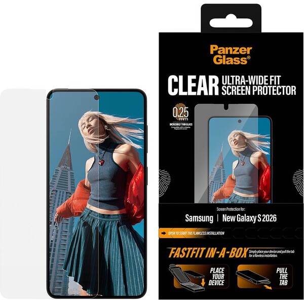 PanzerGlass® Ultra-Wide Fit sklo s bezprašným aplikačným boxom Samsung Galaxy S26 - Ochranné fólie a sklo - Obrázok d_9e438efeaa3b49428c497af5d6f288b7