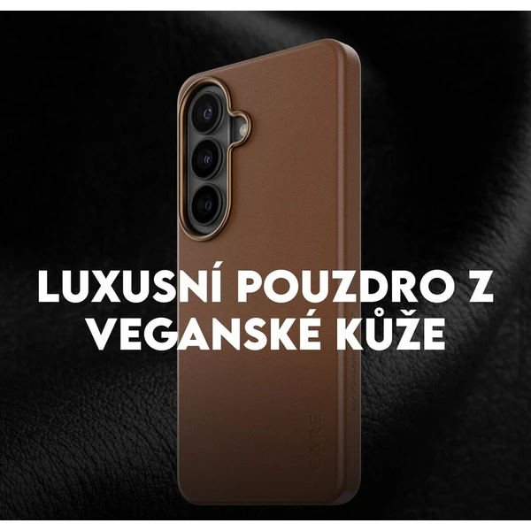 PanzerGlass® CARE SOLO Qi kryt z vegánskej kože Samsung Galaxy S26+ hnedý - Puzdra - Obrázok d_9e8636159bbc4005831f2de0df8ecdd4