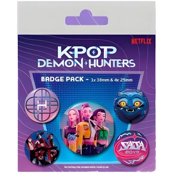 Sada 5 odznakov Pyramid International K-pop Demon Hunters - Odznaky - Hlavný obrázok