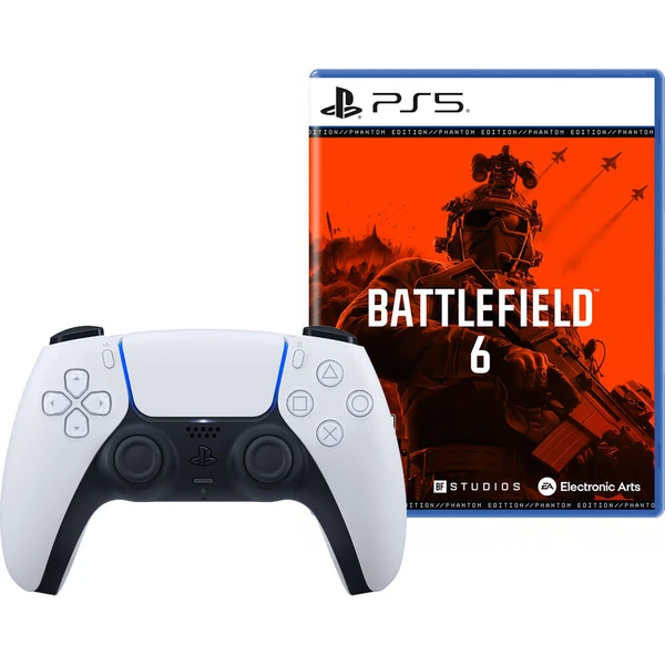 Bezdrôtový ovládač DualSense biely + Battlefield 6 Phantom Edition (PS5) - Herné ovládače - Hlavný obrázok