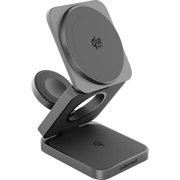 Cubenest SQS312 Pro Qi2.2 3v1 magnetická nabíjačka pre Samsung sivá - Nabíjačky - Obrázok d_9fce8aa1d69a4907b1d97bb6173ea353