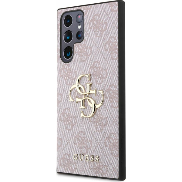 Guess PU 4G Metal Logo Zadný kryt Samsung Galaxy S24 Ultra ružový - Puzdra - Obrázok d_a0f88fd9c2344ca398cf9153396c26d9