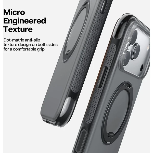 Torras Ostand O Air MagSafe kryt iPhone 17 Pro Max obsidiánová čierna - Puzdra - Obrázok d_a1b95e3e6e6941c3918c3e9a9bfbfaa8