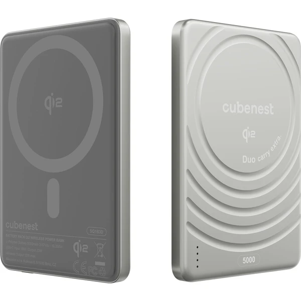 CubeNest SQ1B3D SlimDual Qi2/MagSafe powerbanka (5000 mAh) strieborná - Powerbanky - Obrázok d_a25b3b5d453643d98d0f8859d073eafe