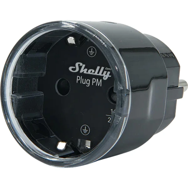 Shelly Plug PM Gen3 Matter 13A chytrá zásuvka čierna - Inteligentné zásuvky - Hlavný obrázok