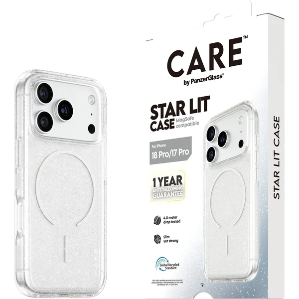 PanzerGlass CARE Star Lit MagSafe kryt Apple iPhone 18 Pro/17 Pro čirý - Puzdra - Hlavný obrázok
