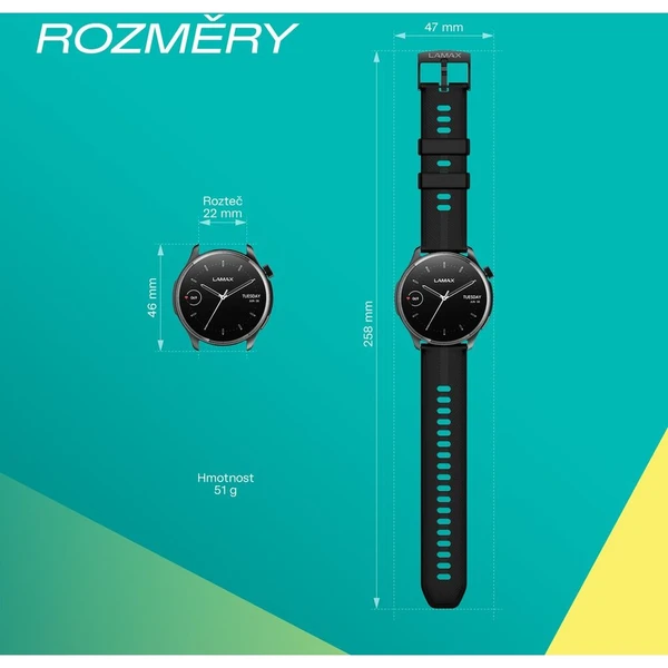 LAMAX Prism AMOLED inteligentné hodinky čierne - Inteligentné hodinky - Obrázok d_a32563b6cdbc4061ad5711488e7935e9