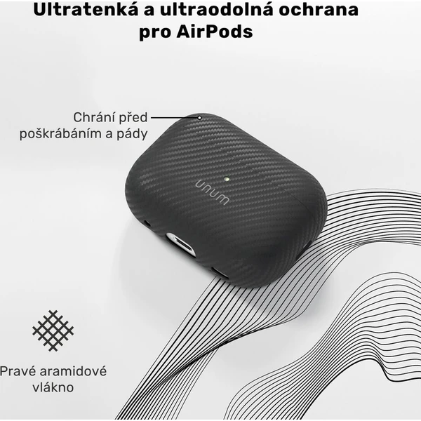 UNUM by Epico Aramid púzdro AirPods Pro 3 čierne - Puzdra - Obrázok d_a3a114489f7f4770ad164aea359ab77b