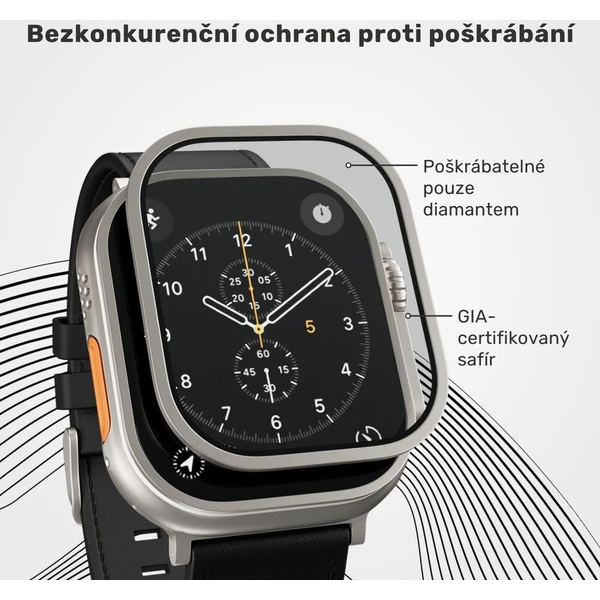 UNUM by Epico SapphireShield Watch Protector safírové sklo pre Apple Watch Ultra (49mm) strieborné - Ochranné fólie a sklo - Obrázok d_a3c3c57e690d4a6ebe46cc3ee4df39ef