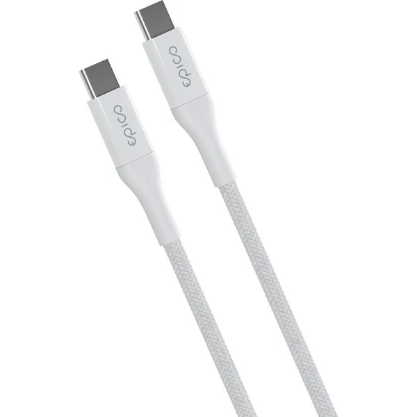 iWant od Epico opletený PD kábel 0,3m USB-C/USB-C biely - Káble a redukcie - Hlavný obrázok