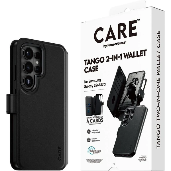 PanzerGlass® CARE Tango Qi 2v1 Peňaženka Qi puzdro Samsung Galaxy S26 Ultra čierne - Puzdra - Hlavný obrázok