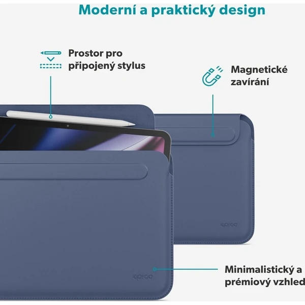 Epico TechGrain Sleeve | iPad Pro 12,9" (3.-6. gen)/Air 13" (M2-M4)/Pro 13" (M4-M5) | modrá - Puzdra - Obrázok d_a4bff4f1851a458cbeea471479a45ec7
