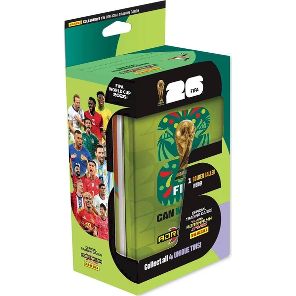 Panini FIFA World Cup 2026 Adrenalyn - Plechová krabička (Classic) - Futbalové karty - Obrázok d_a6c4d4dc535e44d0bdfa6f7b7570cc61