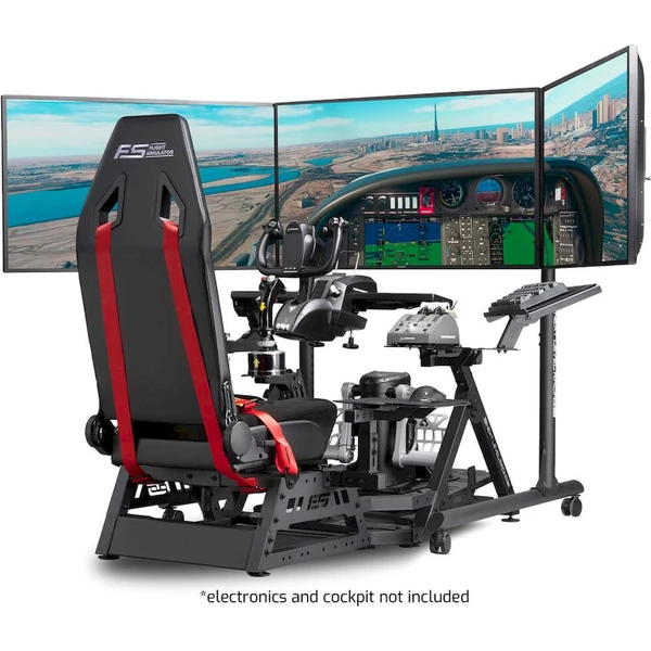 Next Level Racing Round Tube Freestanding Triple Monitor Stand samostatný stojan pro 3 monitory - Diely kokpitu - Obrázok d_a7107277be0149f89d576fc5cd03edea