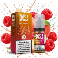 Liquid X4 Bar Juice Broskev a malina 10ml (20mg) - E-liquidy